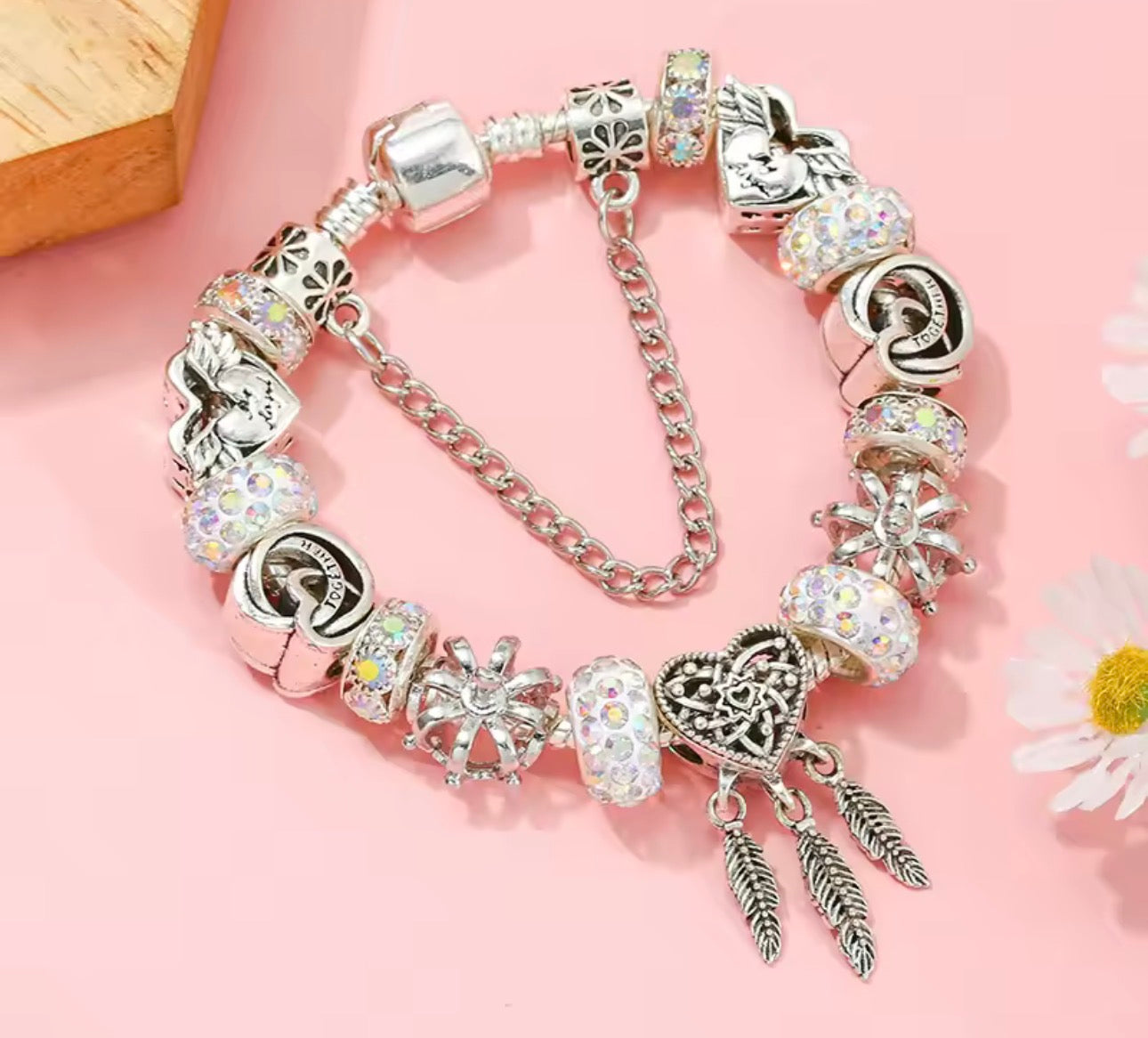 “Crystal Love” Charm Bracelet