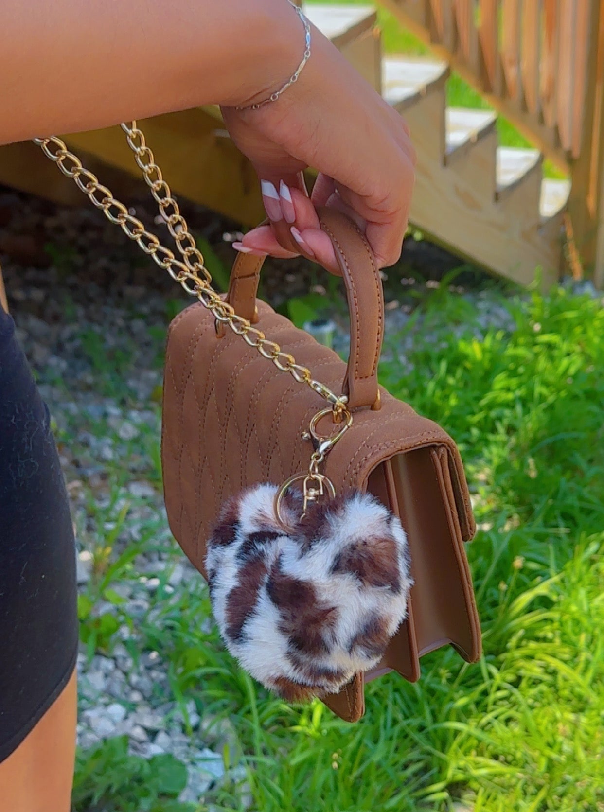 Animal Print Bag Charm